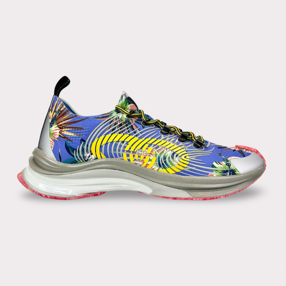 Gucci Technical Knit Floral Run Sneaker - Men’s 10 - Picture 1 of 8